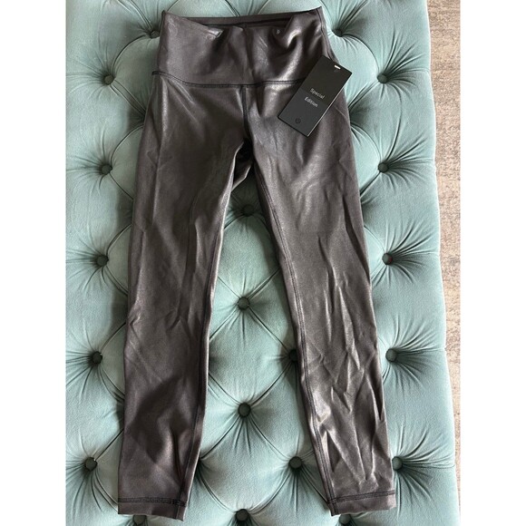 Lululemon Wunder Train HR Tight 28"*Foil Radiate Foil Print Black size 6 - Picture 3 of 8